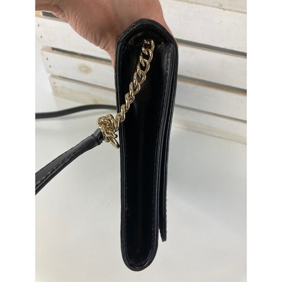 KATE SPADE, BLACK SMOOTH LEATHER SLIM CROSSBODY BAG - Picture 7 of 12